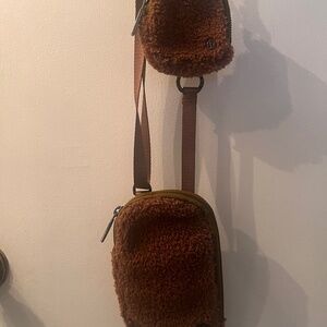 Fluffy Lululemon Crossbody Bag with pouch